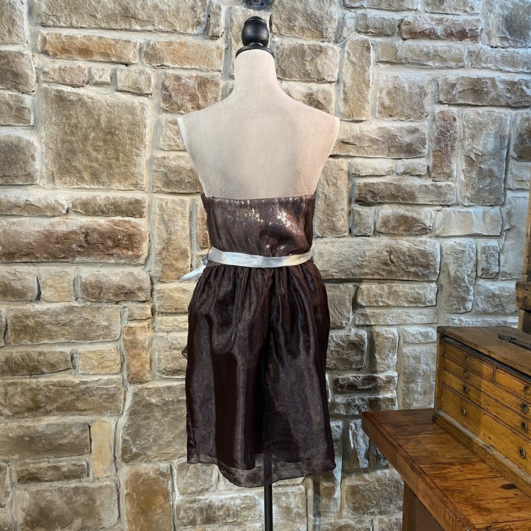 Aidan Mattox Bronze Sequin Dress, Size 14