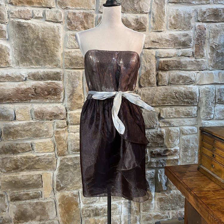 Aidan Mattox Bronze Sequin Dress, Size 14