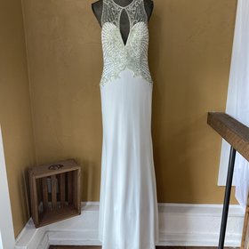 Jovani Ivory Embellished Prom/Formal Gown, Size 14