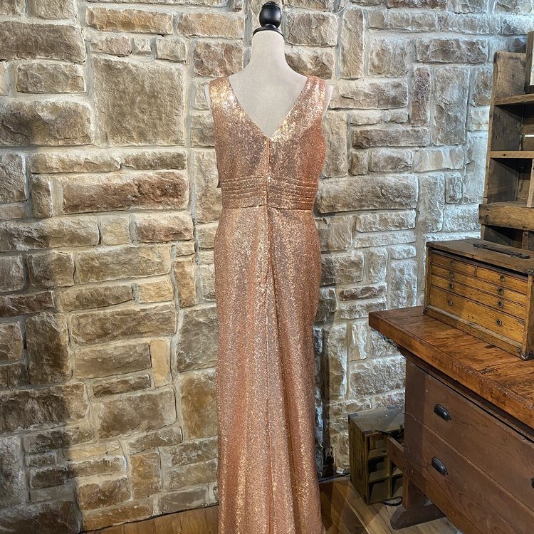 Izilady Pink Sequined Long Dress, Size XL