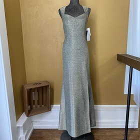 La Scala Gold and Silver Long Shimmer Dress, Size M