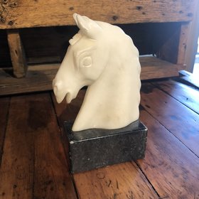 White Horse Tabletop Sculpture