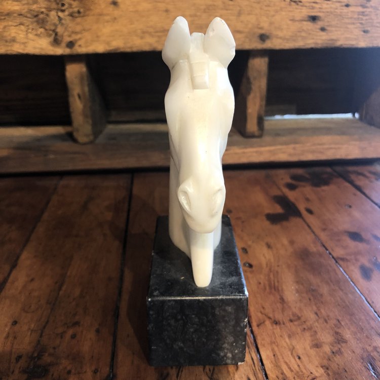 White Horse Tabletop Sculpture