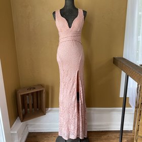 Emerald Sundae Pink Lace and Glittery Gown, Size XL