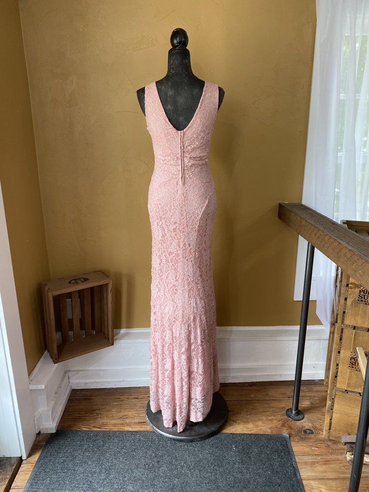 Emerald Sundae Pink Lace and Glittery Gown, Size XL