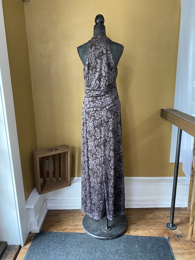 Nine West Floral Lace V-Neck Dress, Size 16