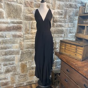 Bardot Black Open Back Jumpsuit, Size 10