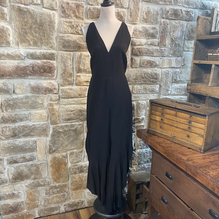 Bardot Black Open Back Jumpsuit, Size 10