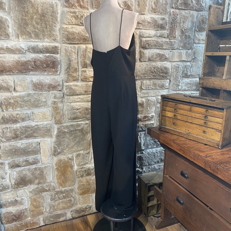 Vince Camuto Black Drapy Sleeveless Jumpsuit, Size 14