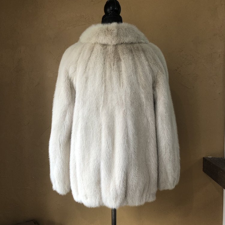 Made in Canada Reversible Blush Mink Bomber Jacket, Size M