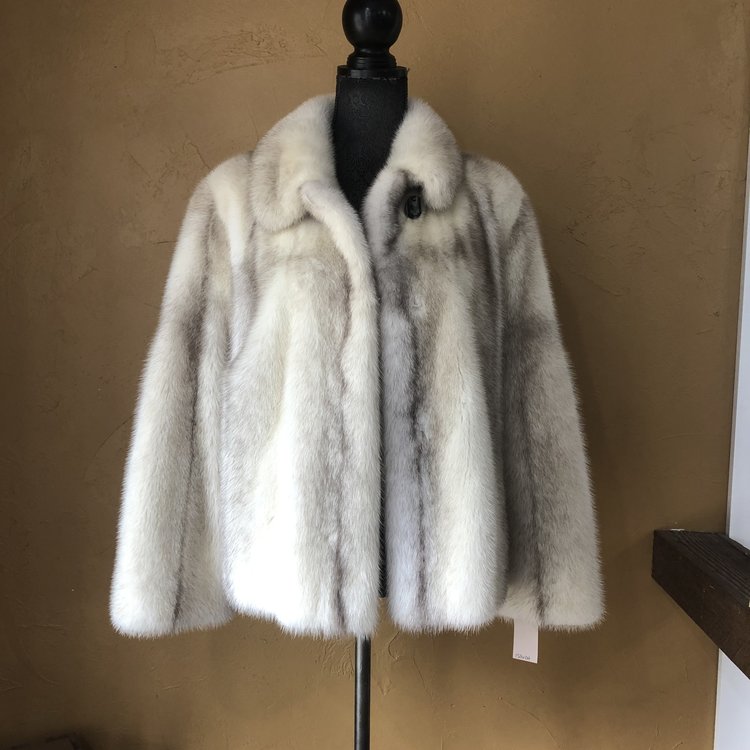 Erton Cross Mink Jacket, Size M