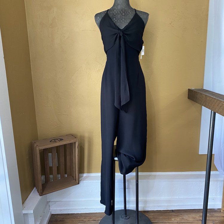 19 Cooper Black Jumpsuit with Front Tie
