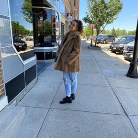 Autumn Haze Mink Jacket, Size XL