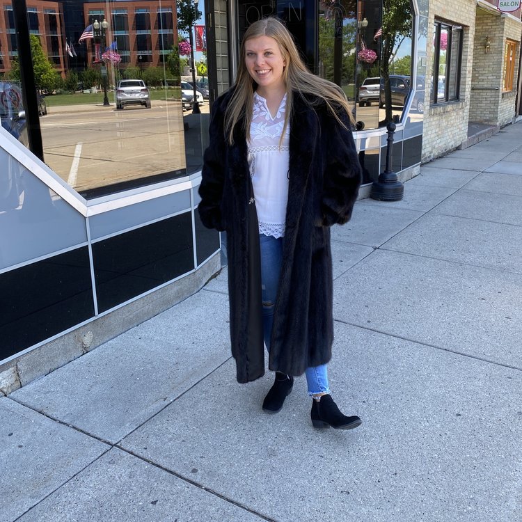 Very Dark Ranch Long Coat, Size XL