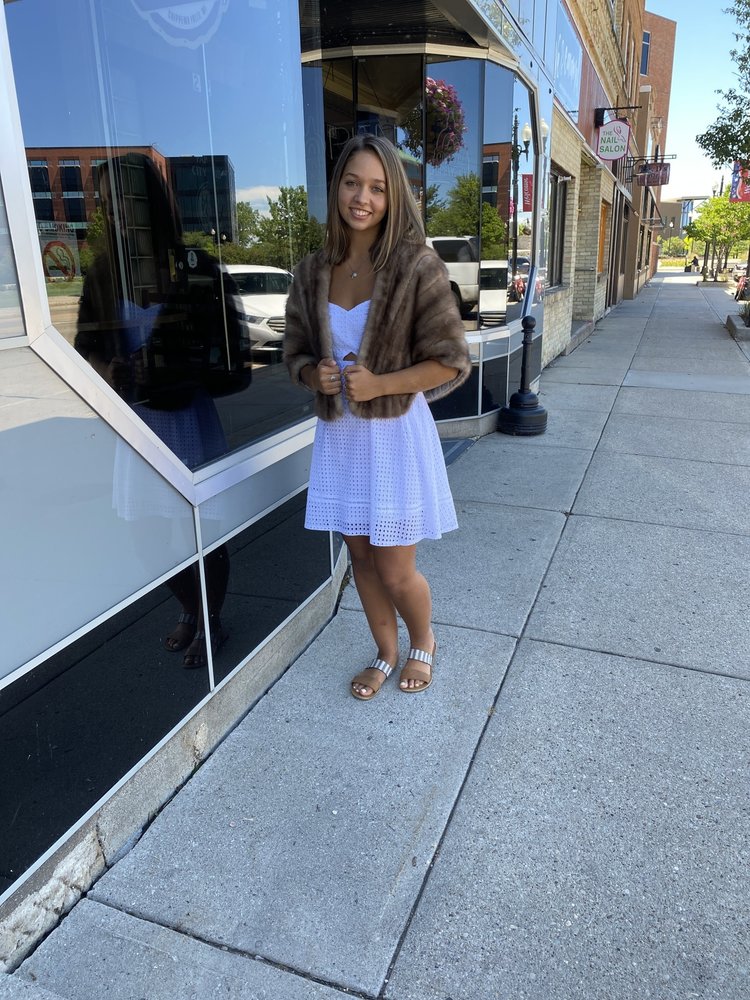 Blue Iris Mink Stole, Size OS