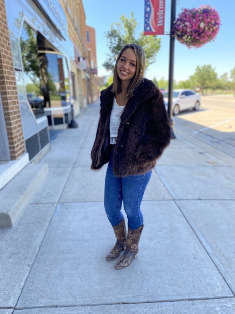 Mahogany-Dyed Raccoon Jacket, Size S