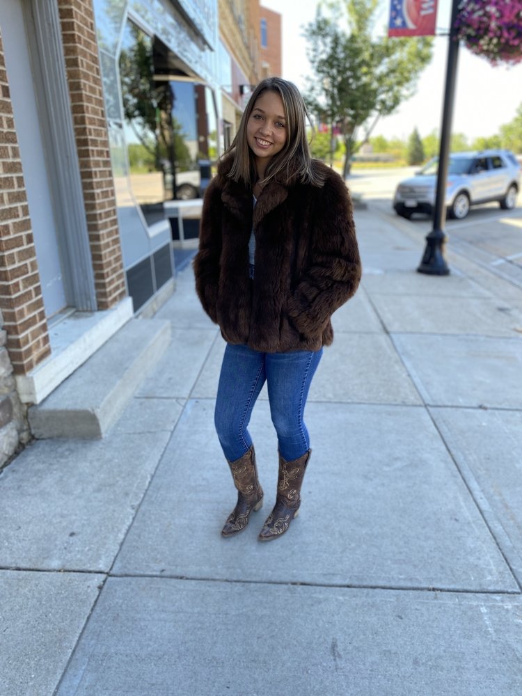 Chocolate Brown Tuscan Lamb Jacket, Size M