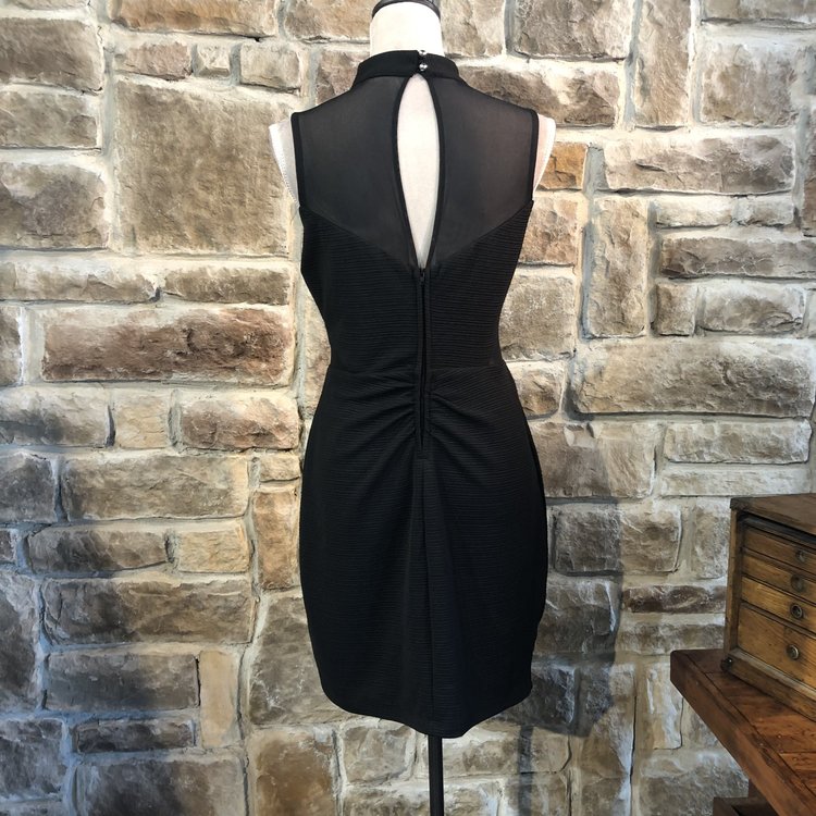 Emerald Sundae Black Illusion Bodycon Dress, Size XL