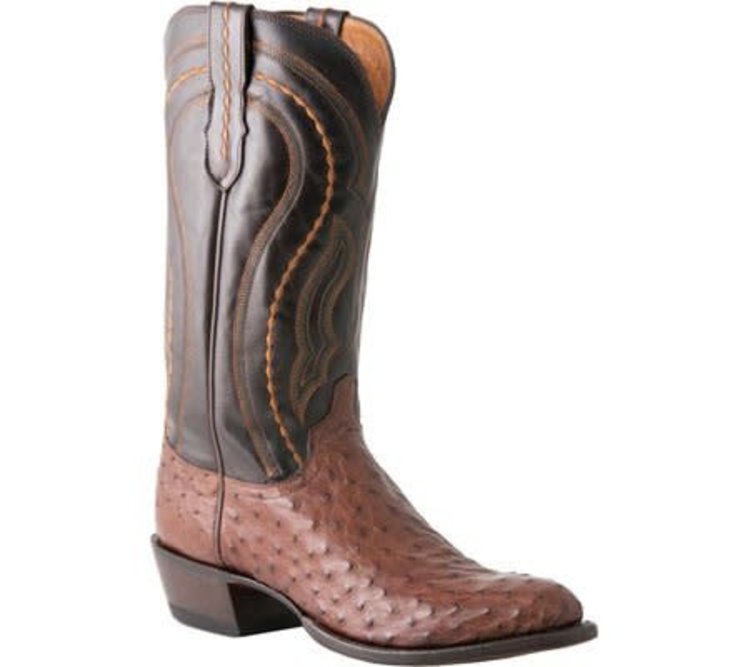 Men's Lucchese Ostrich Boots M1607, Size 10