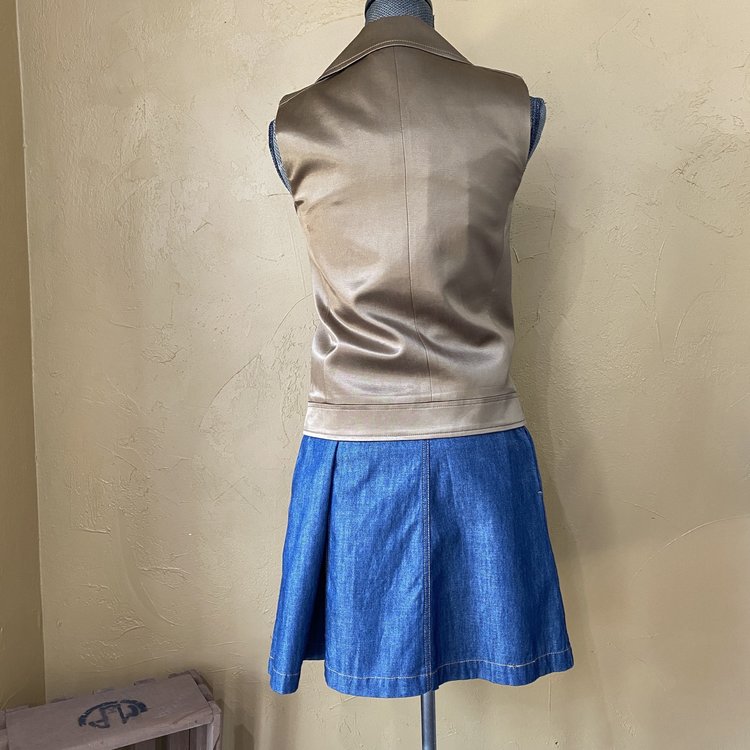 Massino Dutti Brown  Zipped Vest, Size S