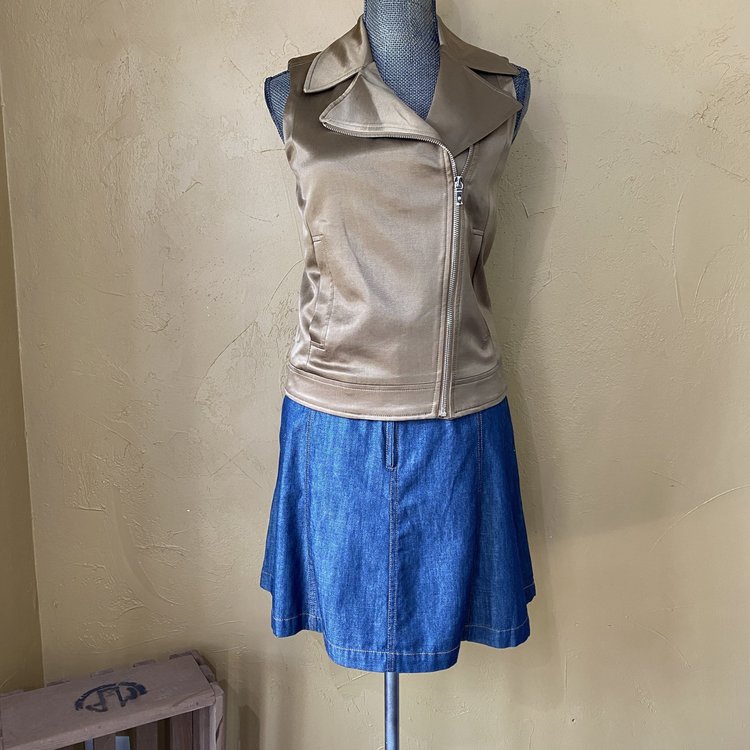 Massino Dutti Brown  Zipped Vest, Size S