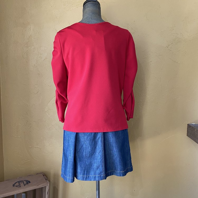 Red Long Sleeve Top