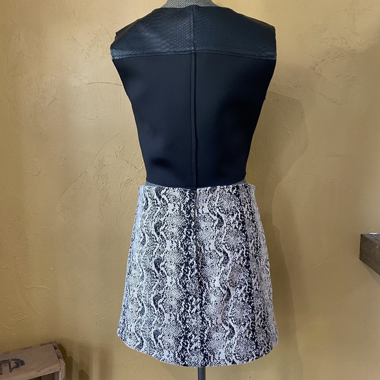 Free People Black Faux Leather Textured Crop Tank, Size L