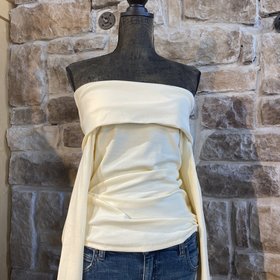 Listicle Yellow Off Shoulder Long Sleeve