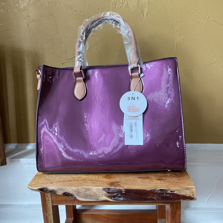 Purple Vegan 3 in 1 Purse