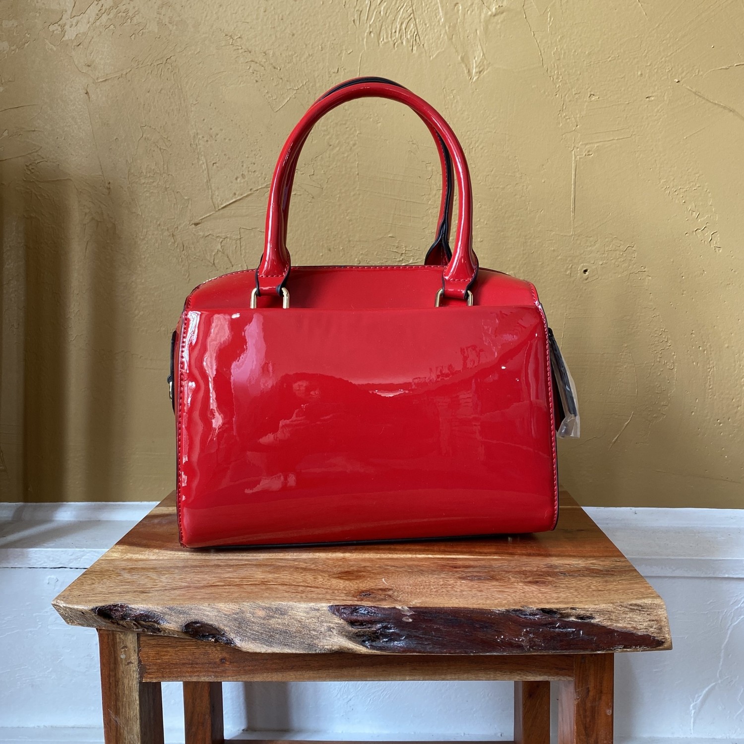 Red Vegan Leather Purse W/Built In Wallet Elements Unleashed