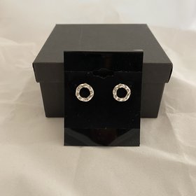 Simple Round Textured Earrings