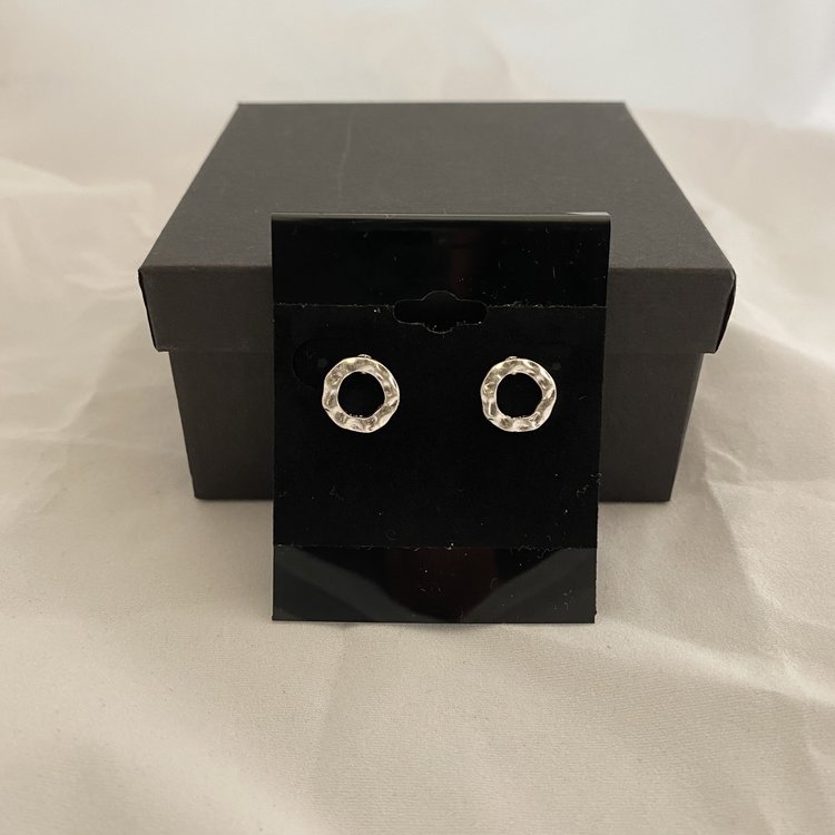 Simple Round Textured Earrings