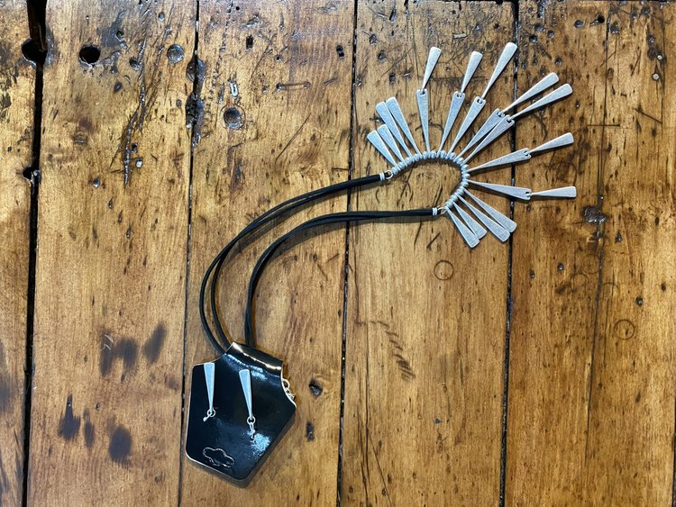 Silver Necklace and Earring Set