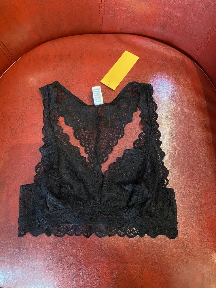 Wishlist Black Lace Racerback Bralette Size S