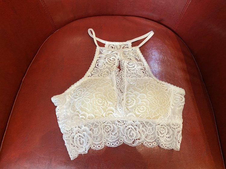 White Lace Keyhole Bralette (One Size)