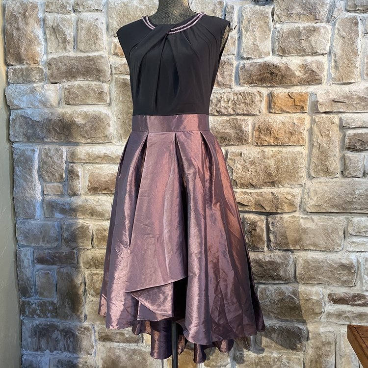 Pearl Embellished High- Low Cocktail Dress, Size 16W