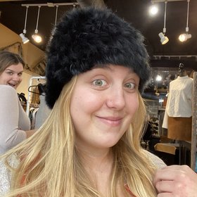 Knitted Rabbit Hat, S/M