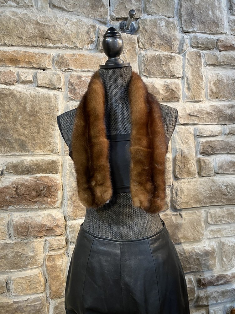 Dark Ranch Mink Scarf, 38 inch