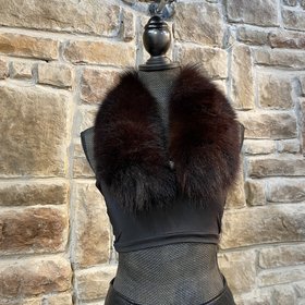 Black/Mahogany Fox Collar, 29 inch