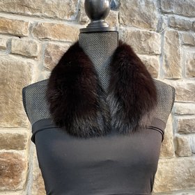 Black/Mahogany Fox Collar, 22 inch