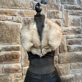 Notched Blue Fox Collar, 36 inch