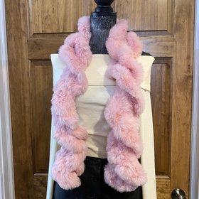 Pink Knitted Rabbit Scarf, 51 inch