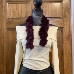 Dyed Rabbit Scarf, 30 inch