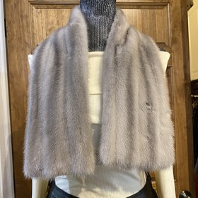 Gray Mink Scarf, 41 inch
