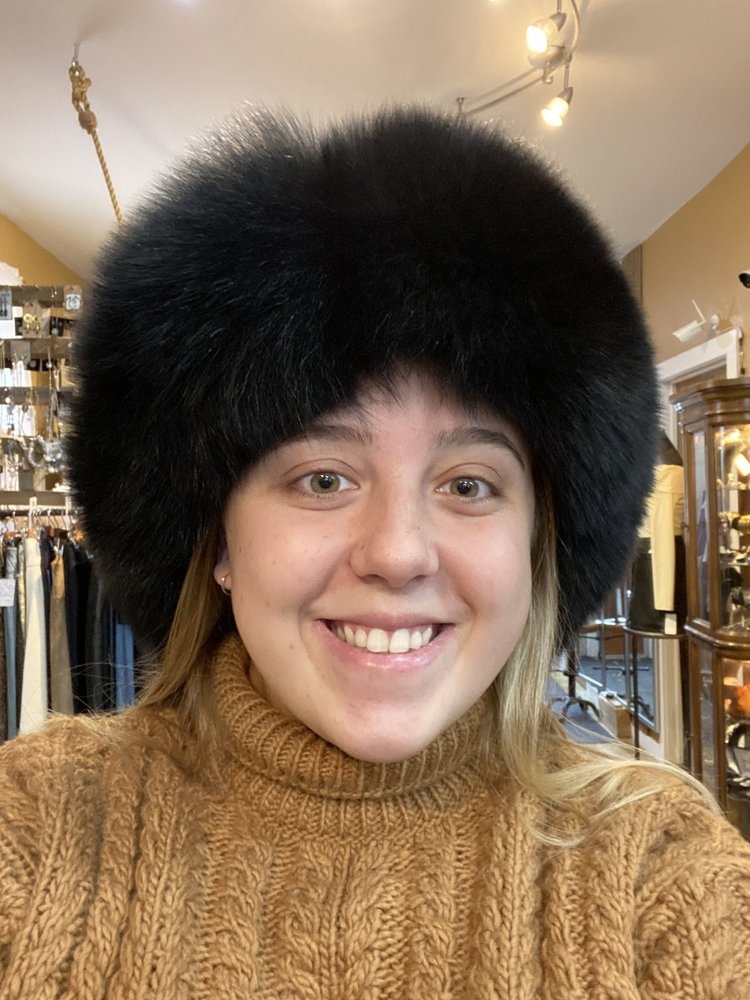 Black Fox Collar/Headband with Ties, 24 inch