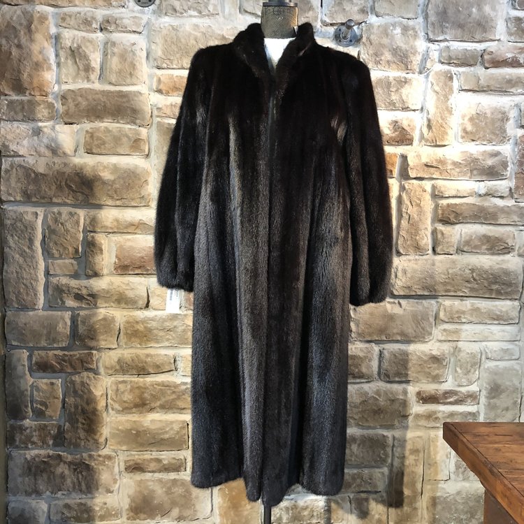 Dark Mink Coat, Size M