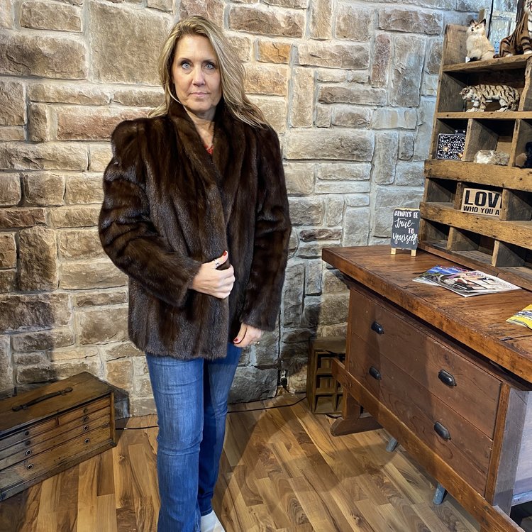 Dark Ranch Mink Jacket, Size XL