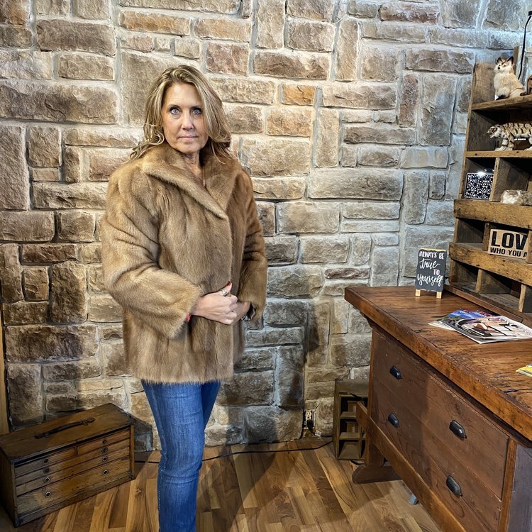 Autumn Haze Mink Jacket, Size L