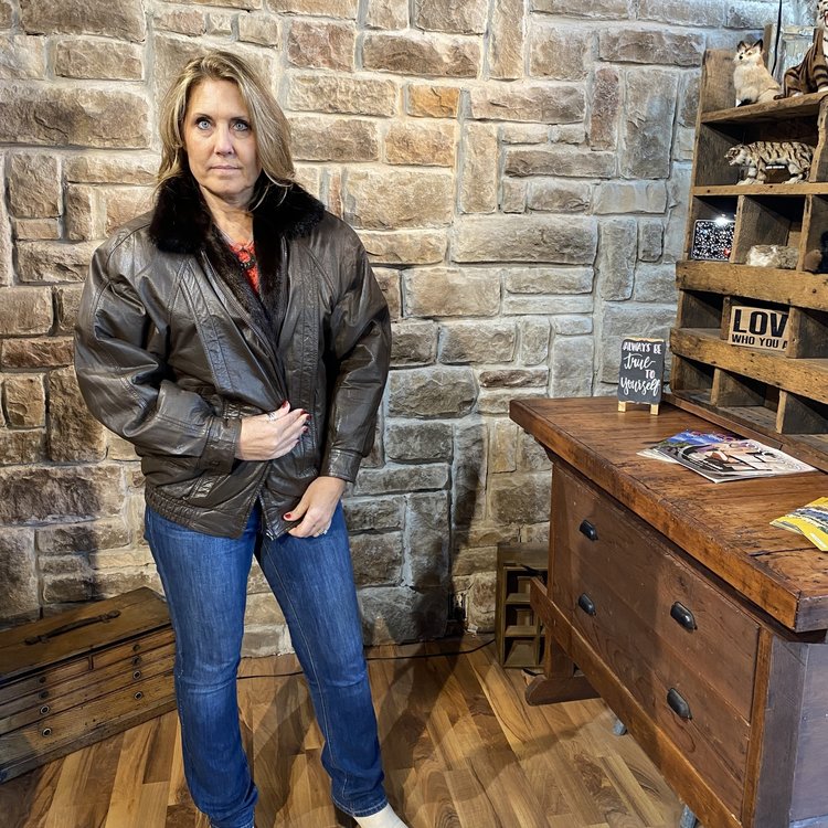 Mink Coat Reversible to Leather, Size L