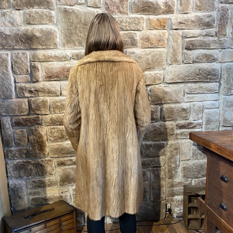 Truesdell Autumn Haze Pencil Mink Coat, Size S